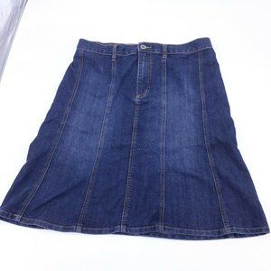 🌻Gloria Vanderbilt A Line Denim Jean Skirt Vintage Women's Sz 14